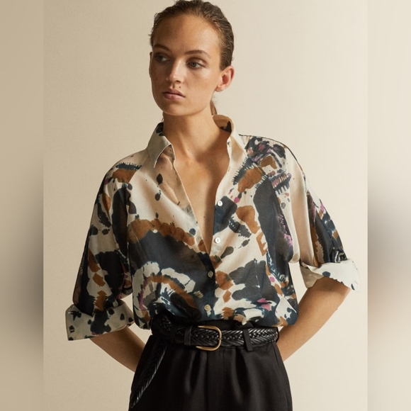 Massimo Dutti Tie Dye Button Down - Picture 2 of 6